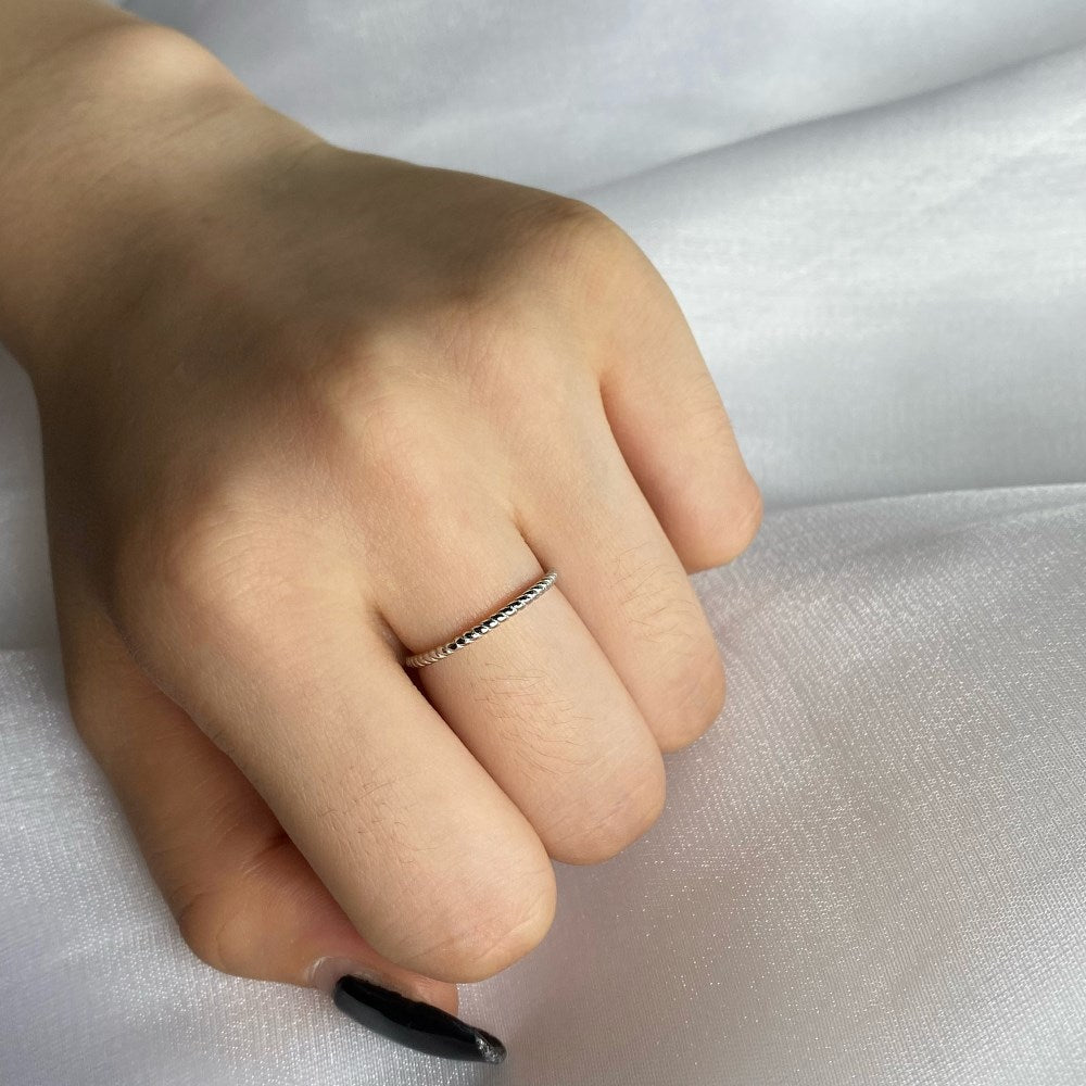 Silver Twisted Eternity Ring