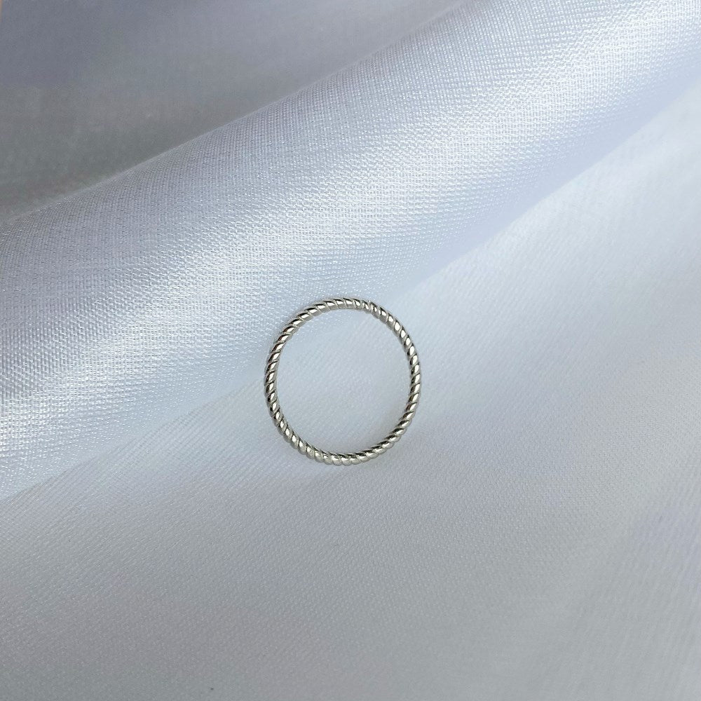 Silver Twisted Eternity Ring