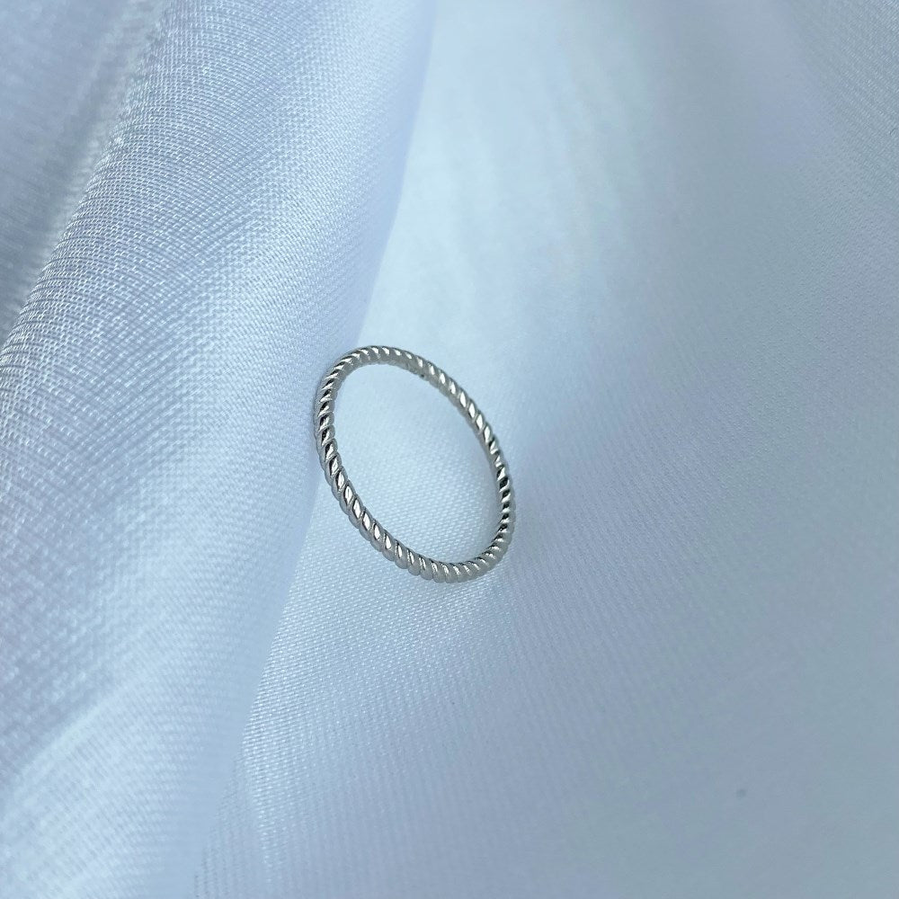 Silver Twisted Eternity Ring