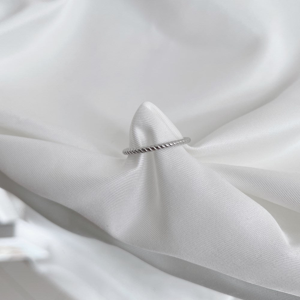 Silver Twisted Eternity Ring