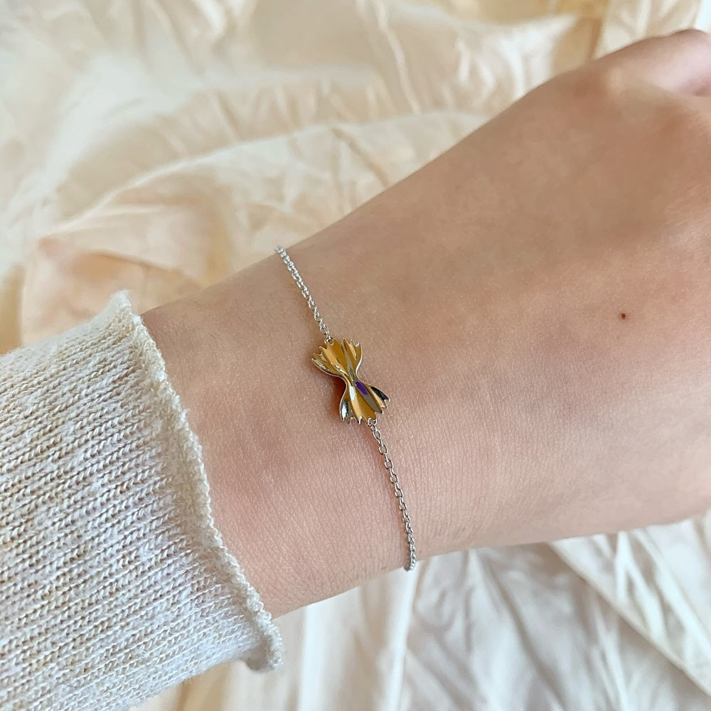 Silver Bow Chain Bracelet