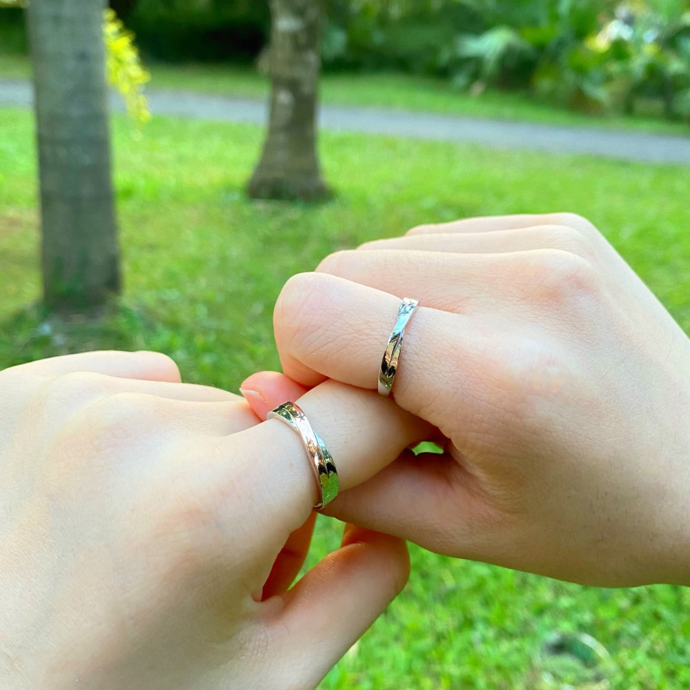 Silver Twisted Layer Dainty Ring