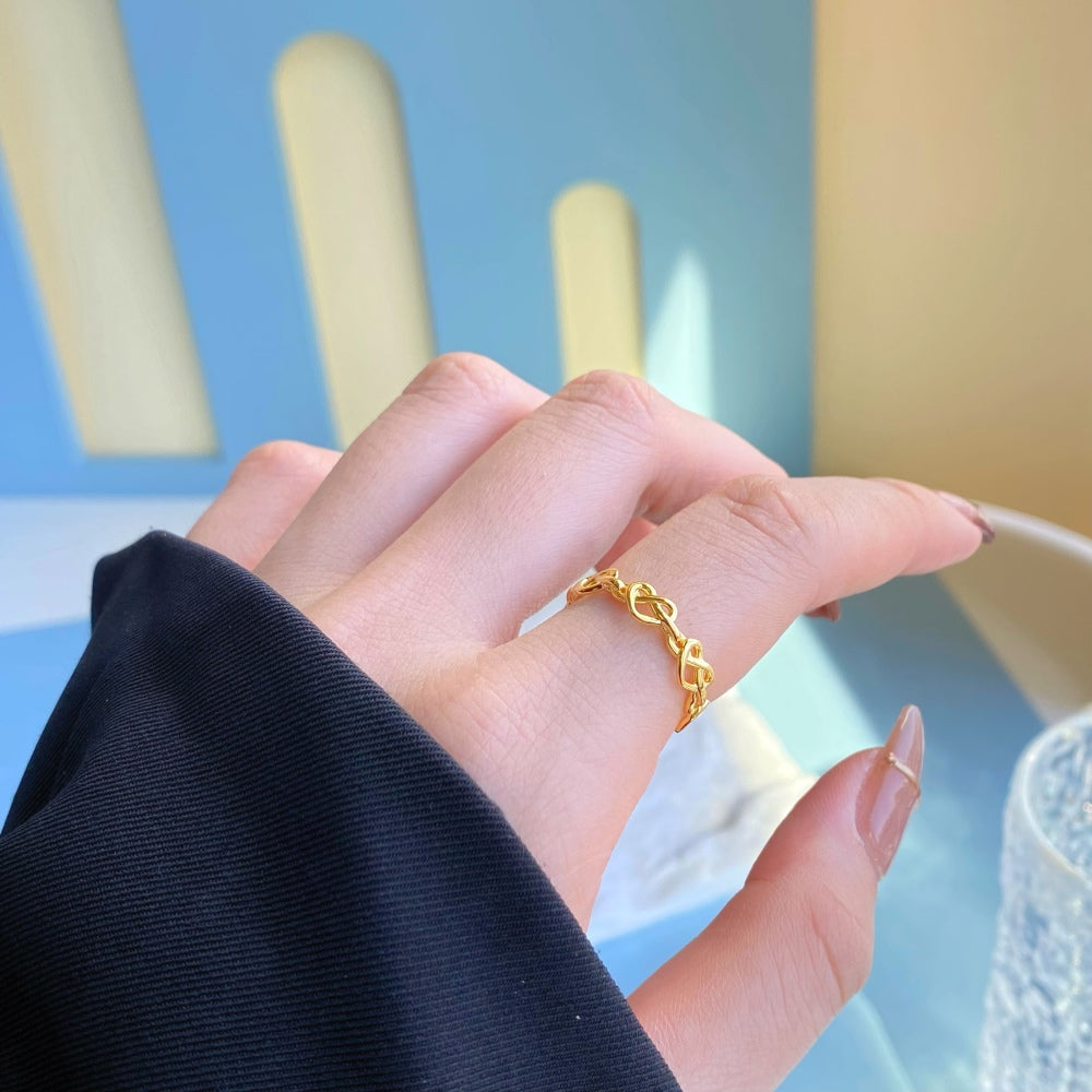 Silver Twisted Wrapped Dainty Ring