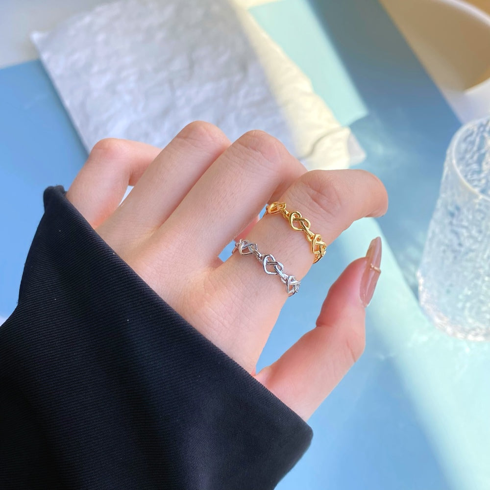 Silver Twisted Wrapped Dainty Ring