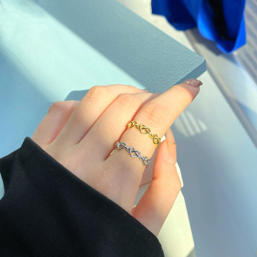 Silver Twisted Wrapped Dainty Ring