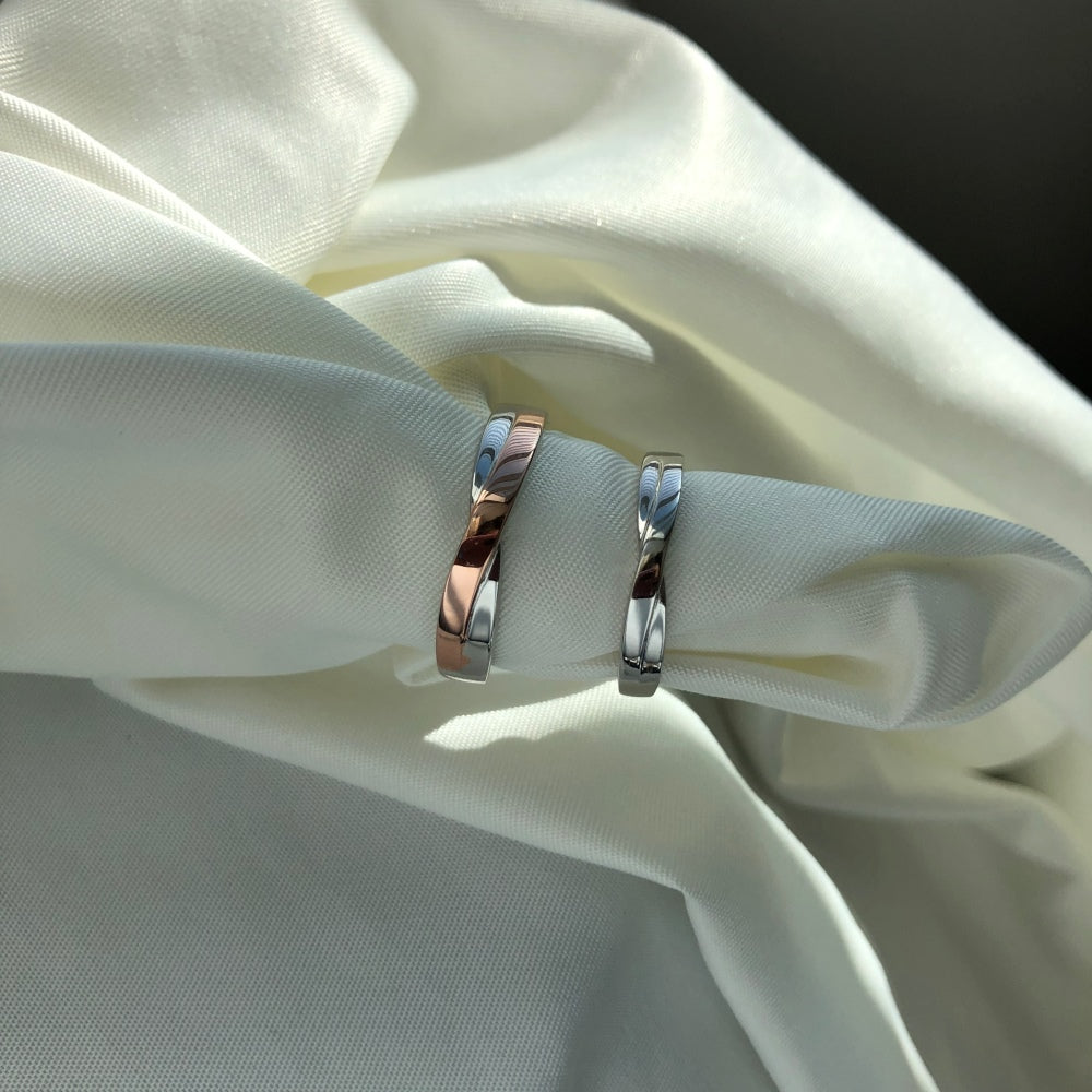 Silver Twisted Layer Dainty Ring