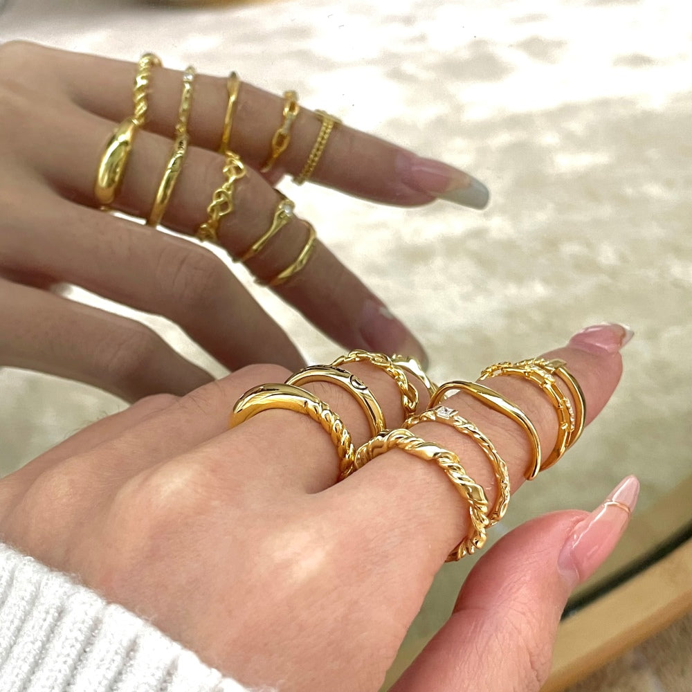 Silver Wrapped Cross Dainty Ring