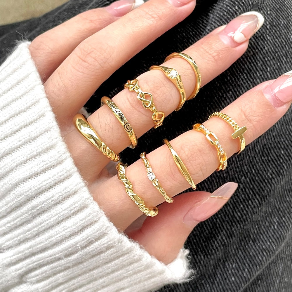 Silver Wrapped Cross Dainty Ring