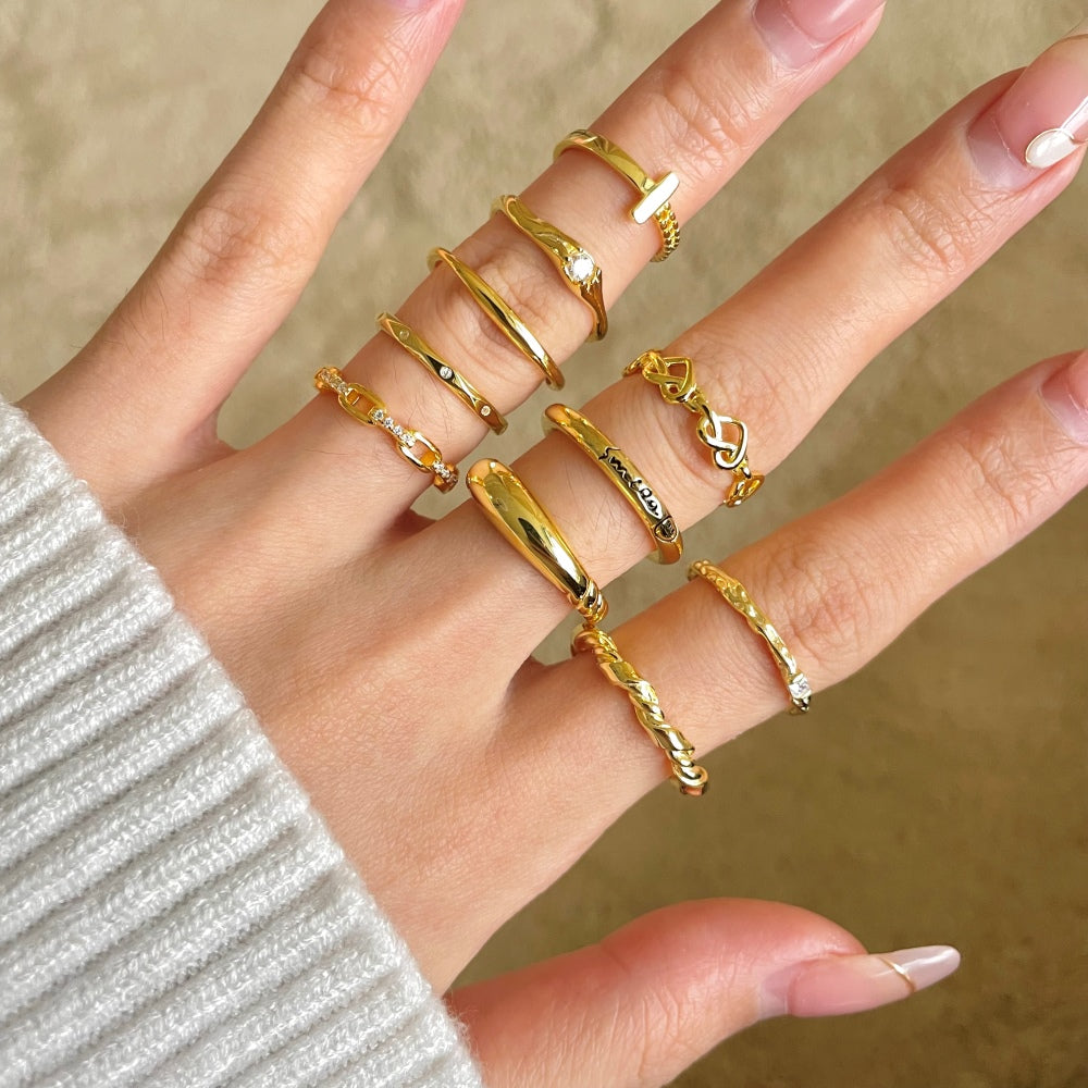 Silver Wrapped Cross Dainty Ring