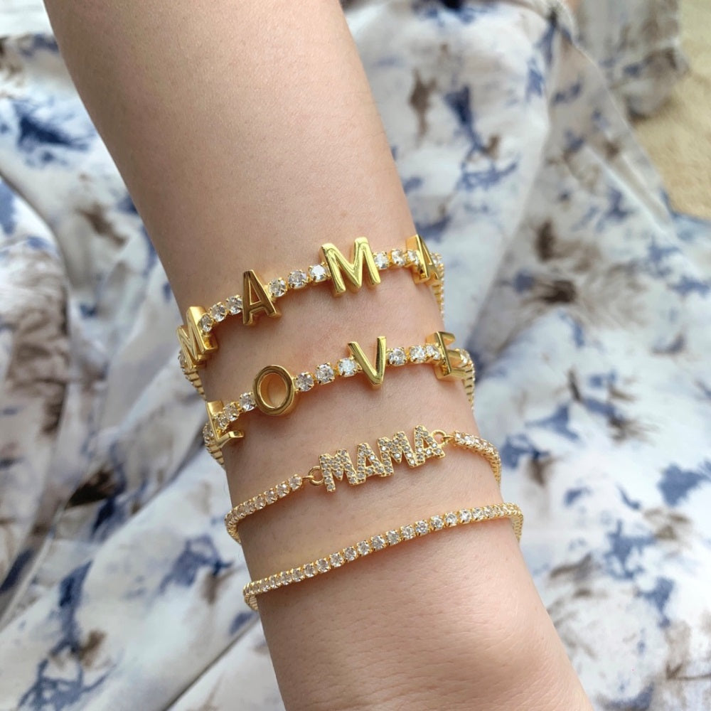 Silver Zircon Round Cut Classic Box Tennis Bracelet