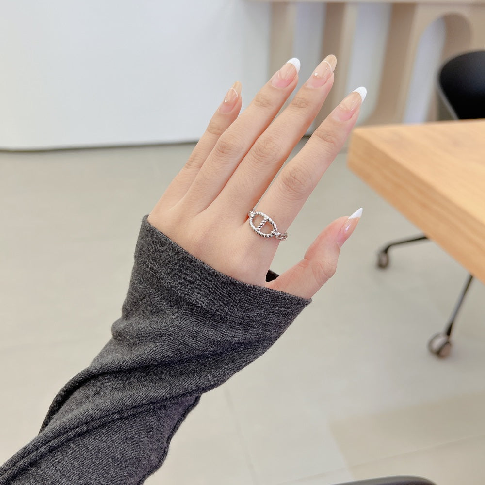 Silver Twisted Knot Dainty Ring