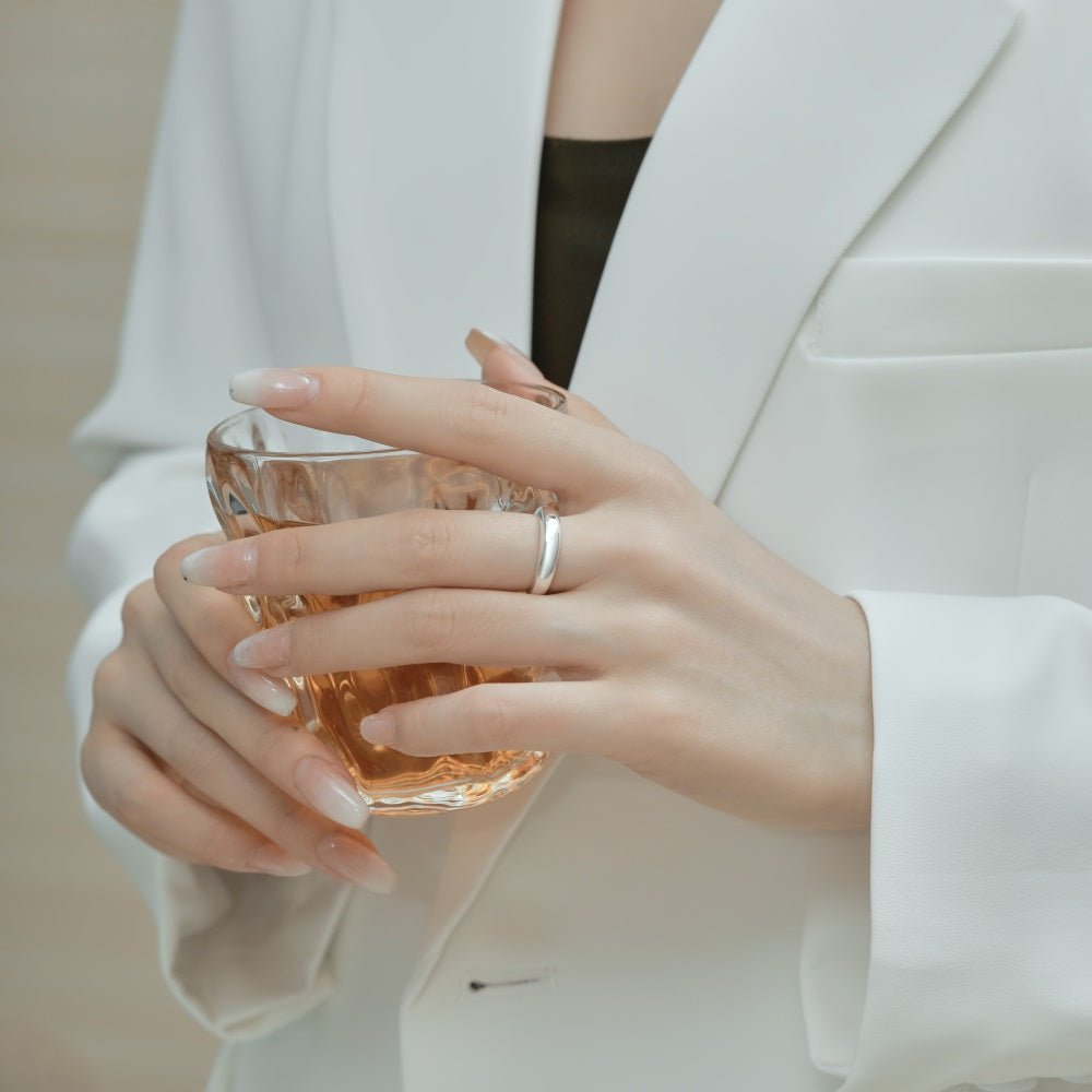 Silver Simple Dainty Ring