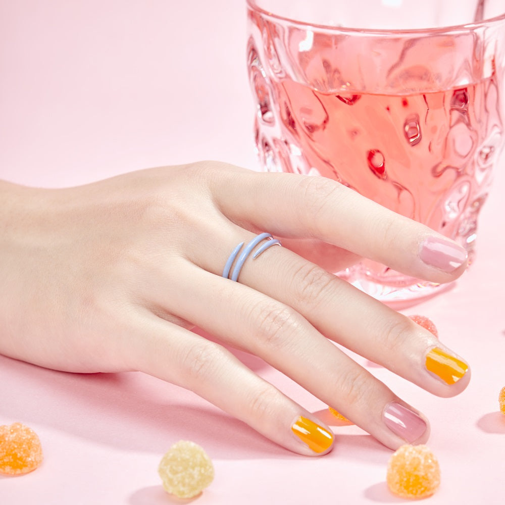 Silver Twisted Double Layer Bypass Ring