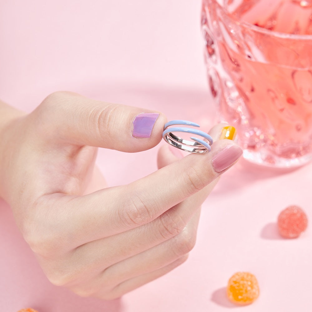 Silver Twisted Double Layer Bypass Ring