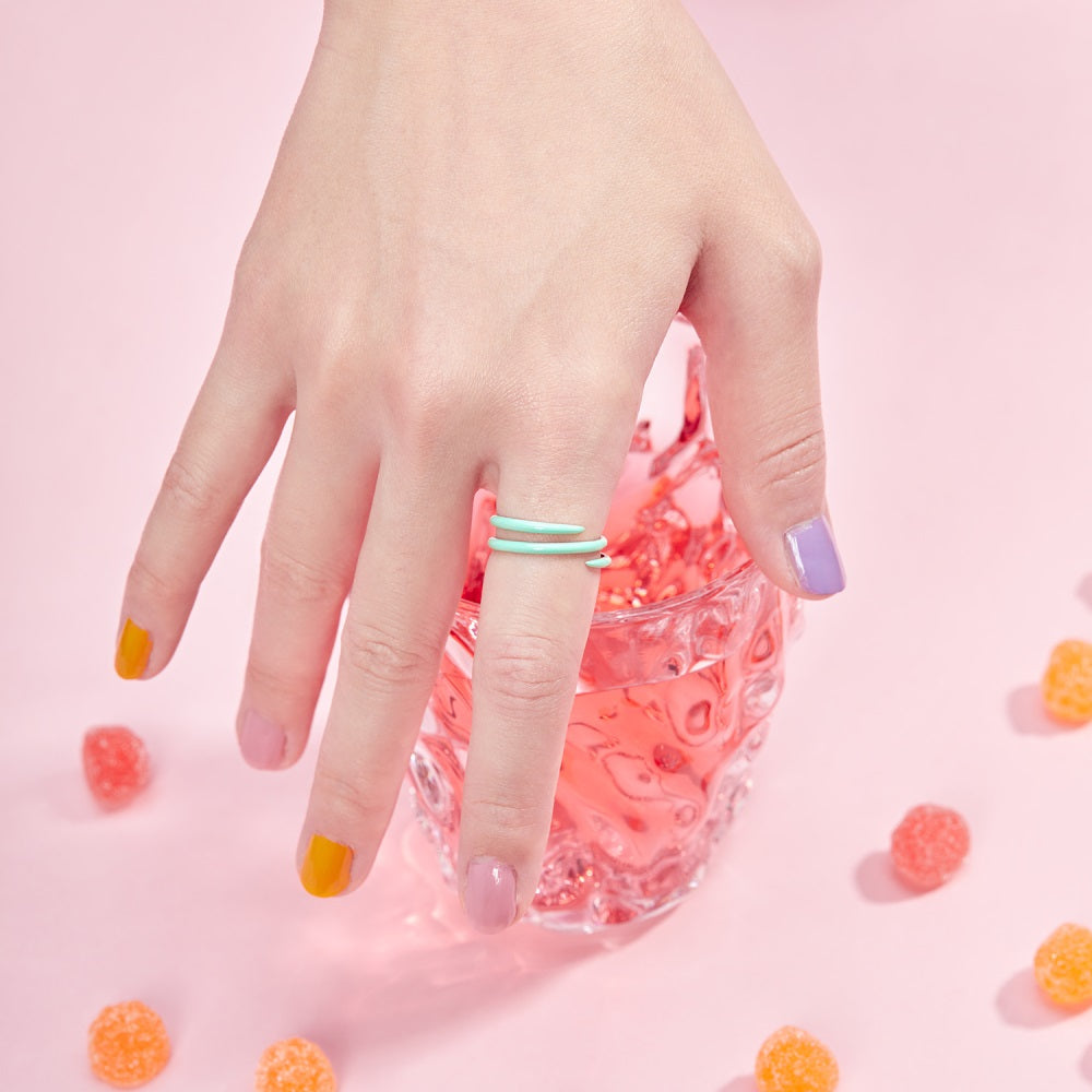 Silver Twisted Double Layer Bypass Ring