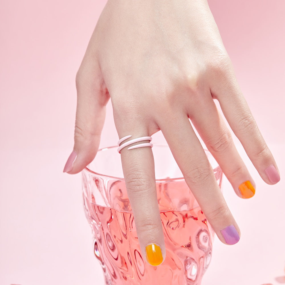 Silver Twisted Double Layer Bypass Ring