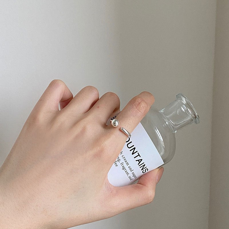 Silver Open Dot Bypass Ring