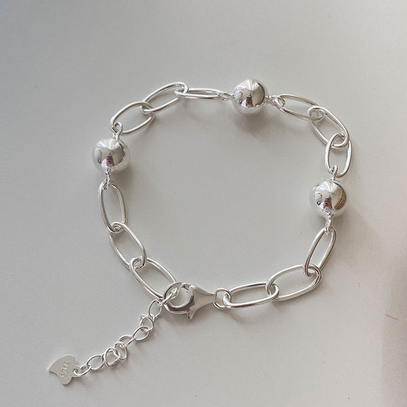 Silver Charm Chain Bracelet