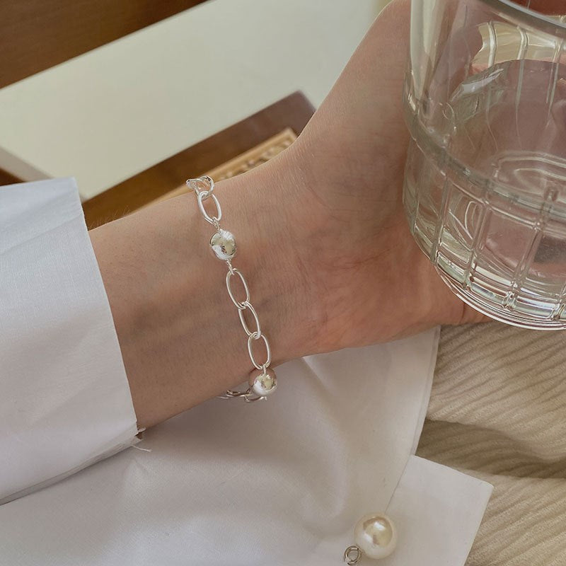 Silver Charm Chain Bracelet