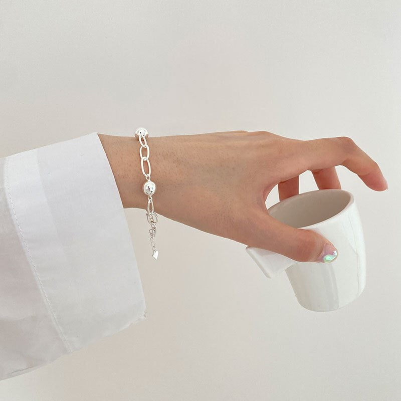 Silver Charm Chain Bracelet