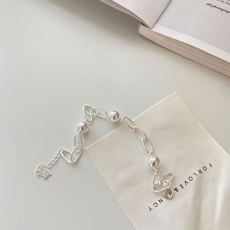 Silver Charm Chain Bracelet