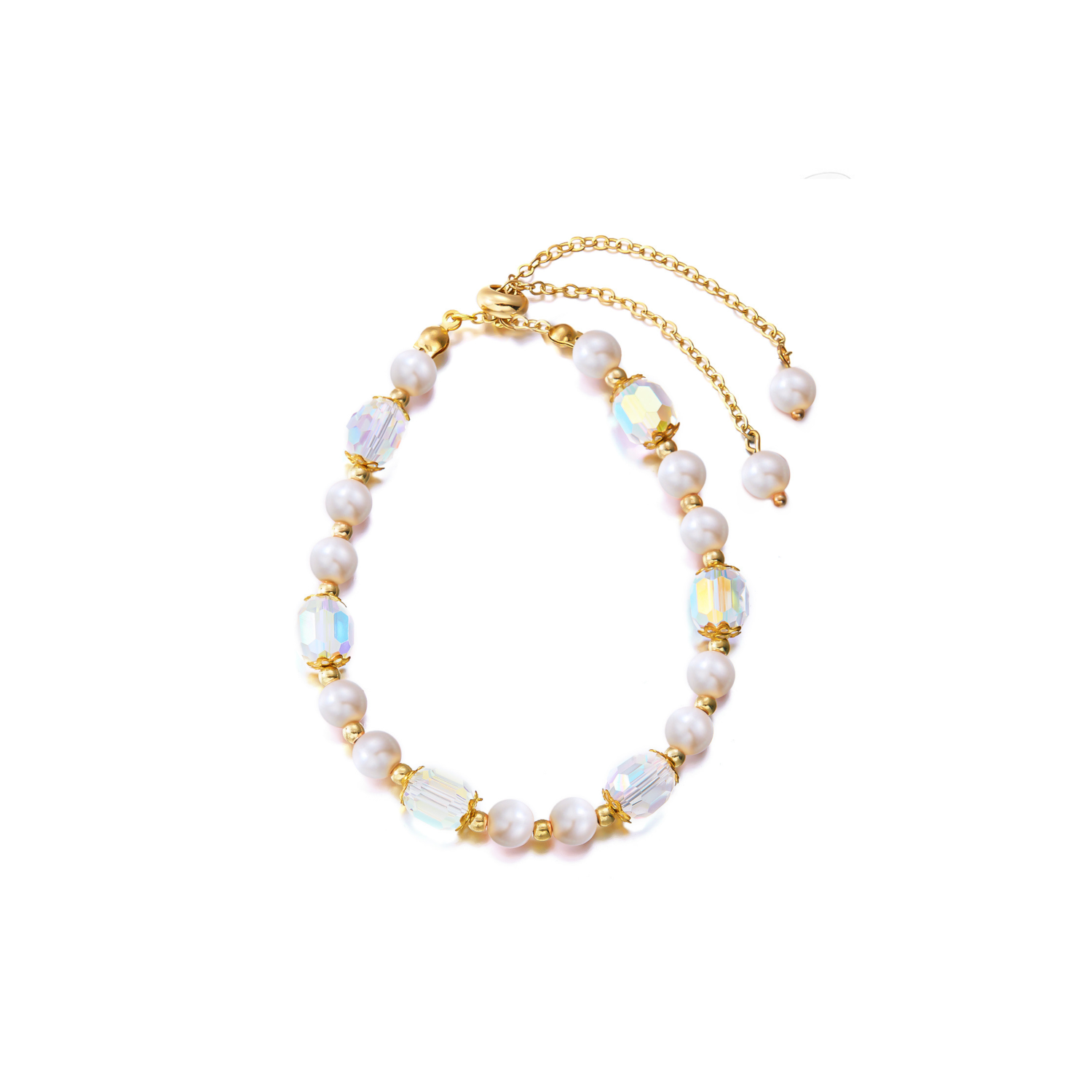 Pearl White Crystal Bracelet