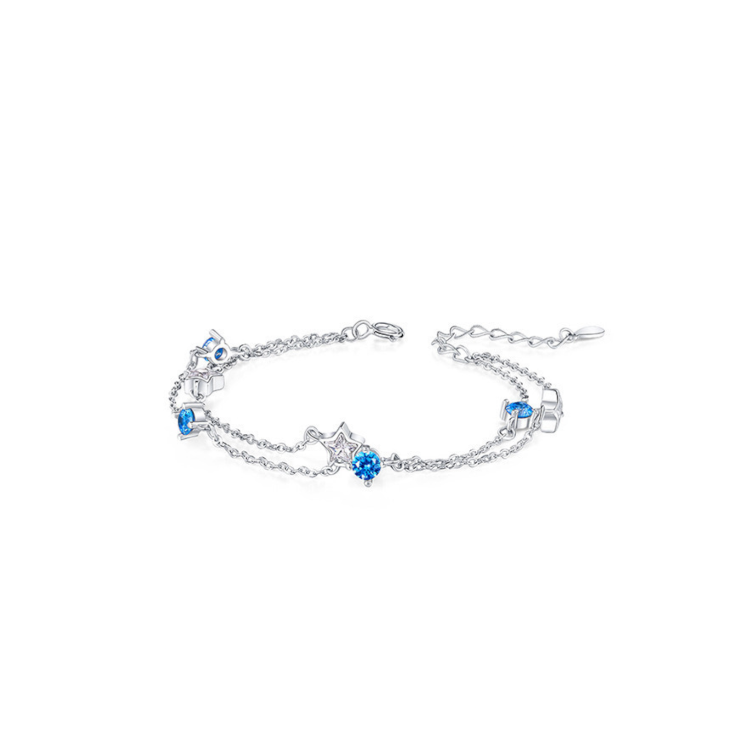 Silver Blue Zircon Bracelet