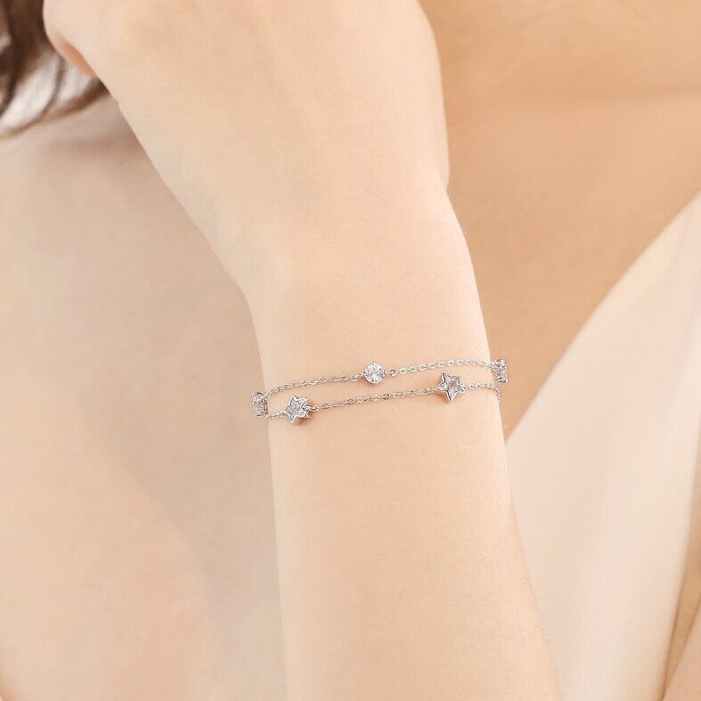 Silver Blue Zircon Bracelet