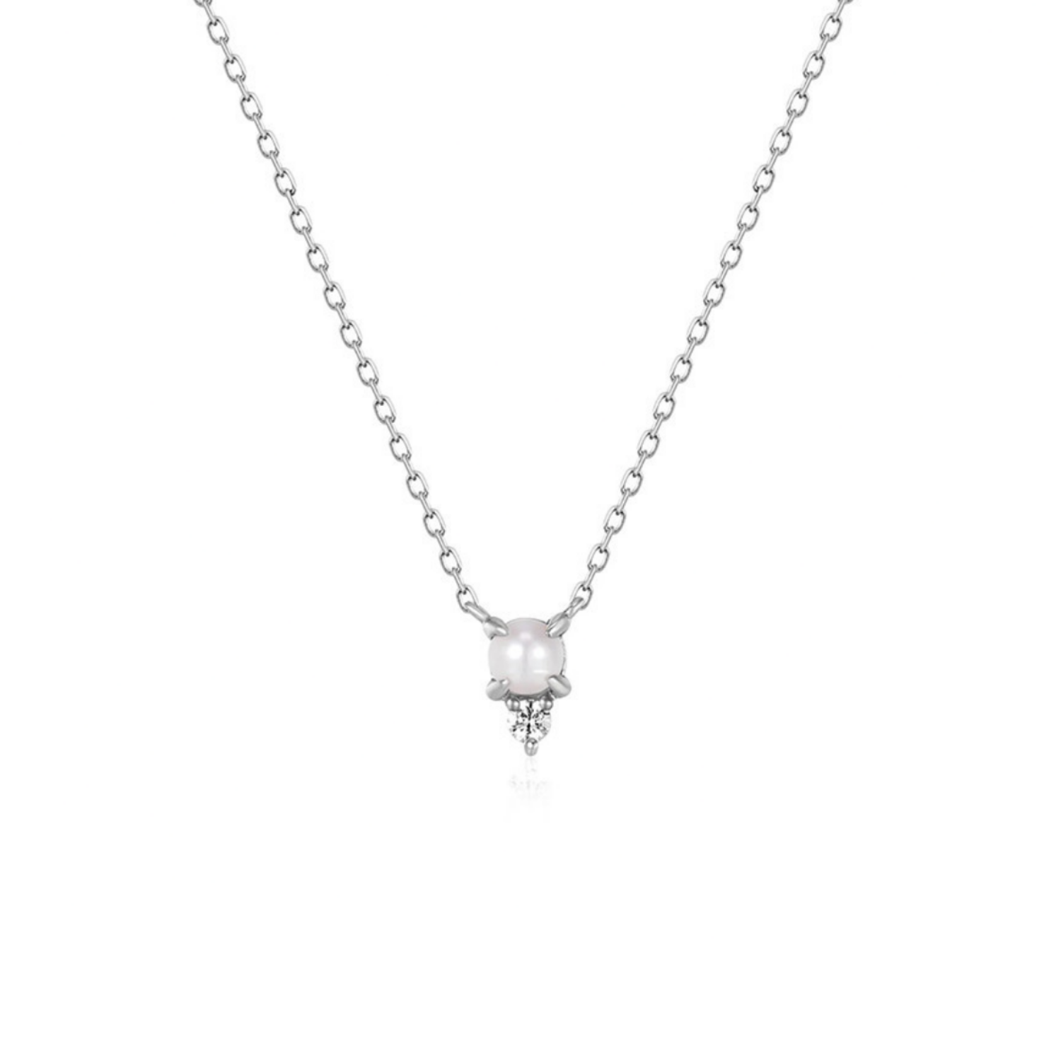 Silver Pearl Necklace