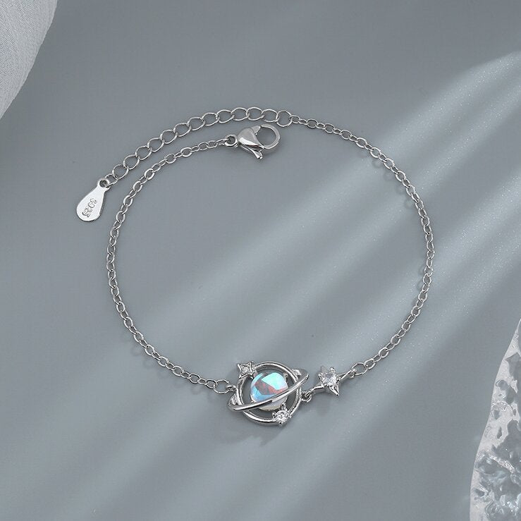 Silver Universe Shaped Bracelet