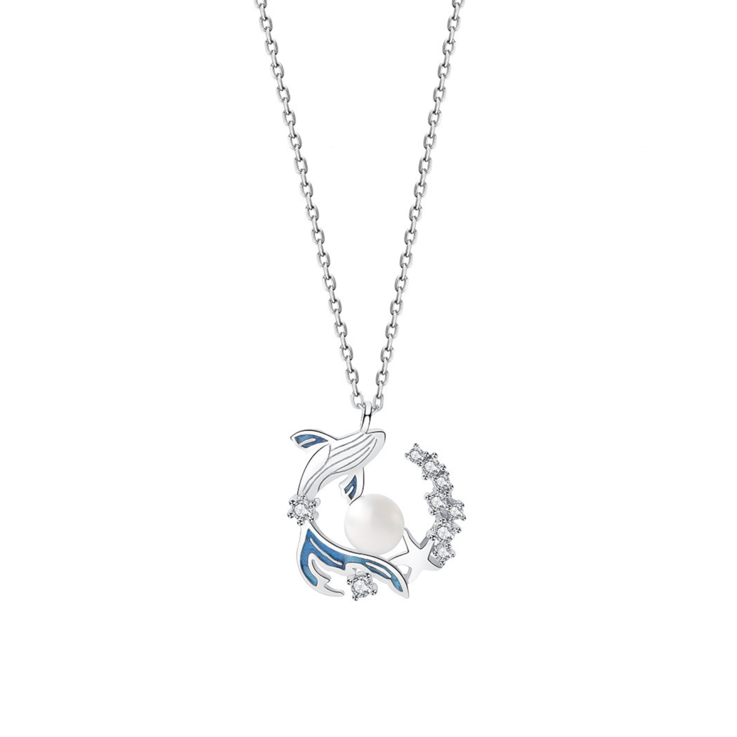 Silver Whale Necklace