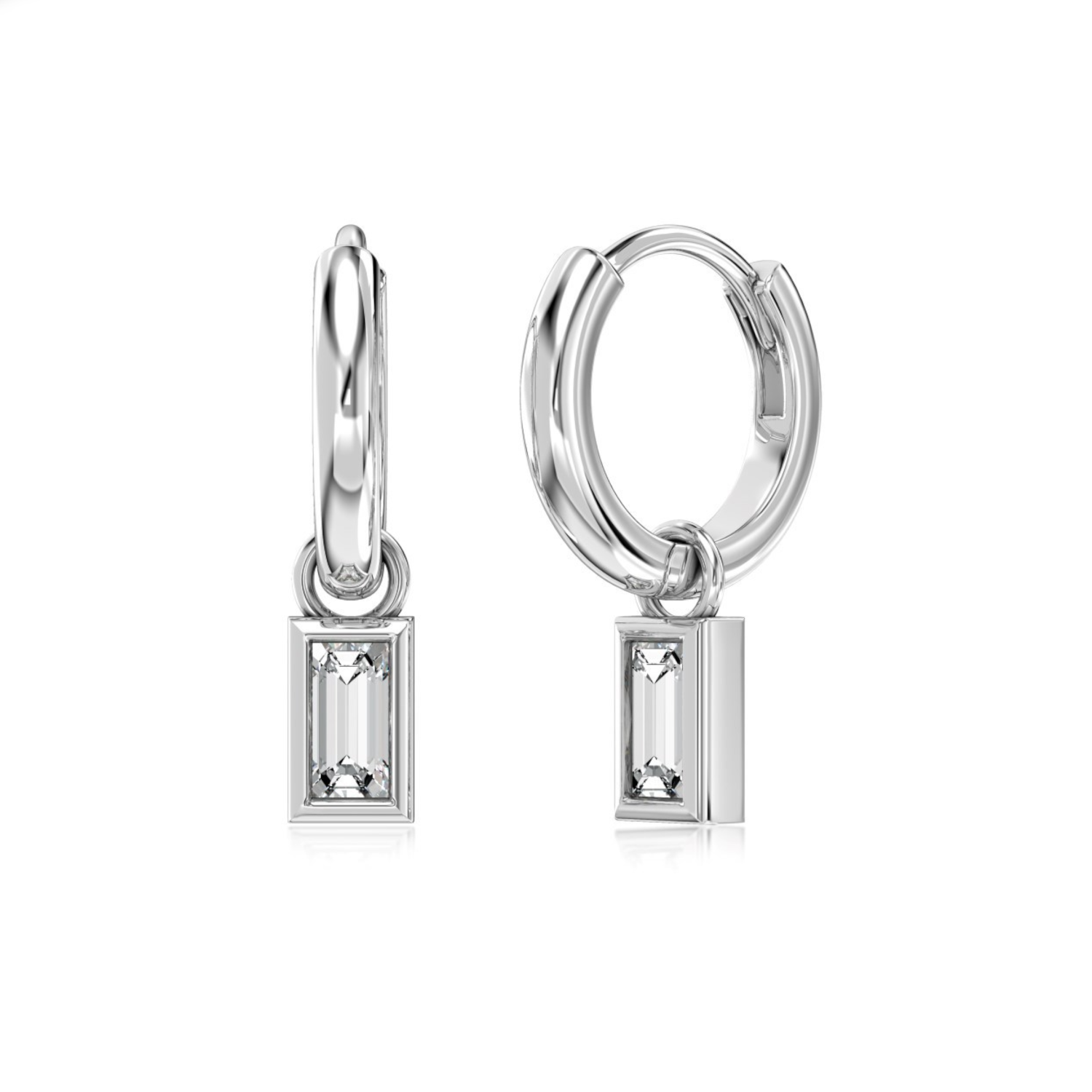 Silver Zircon Earrings