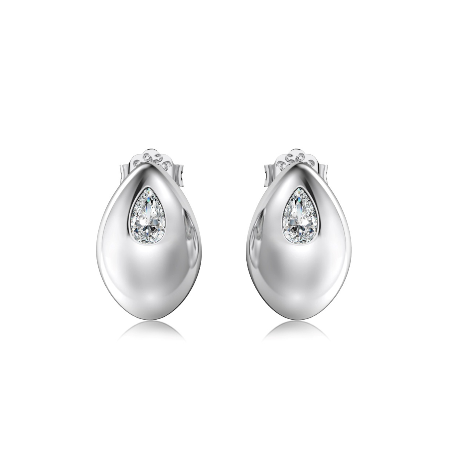 Silver Zircon Earrings