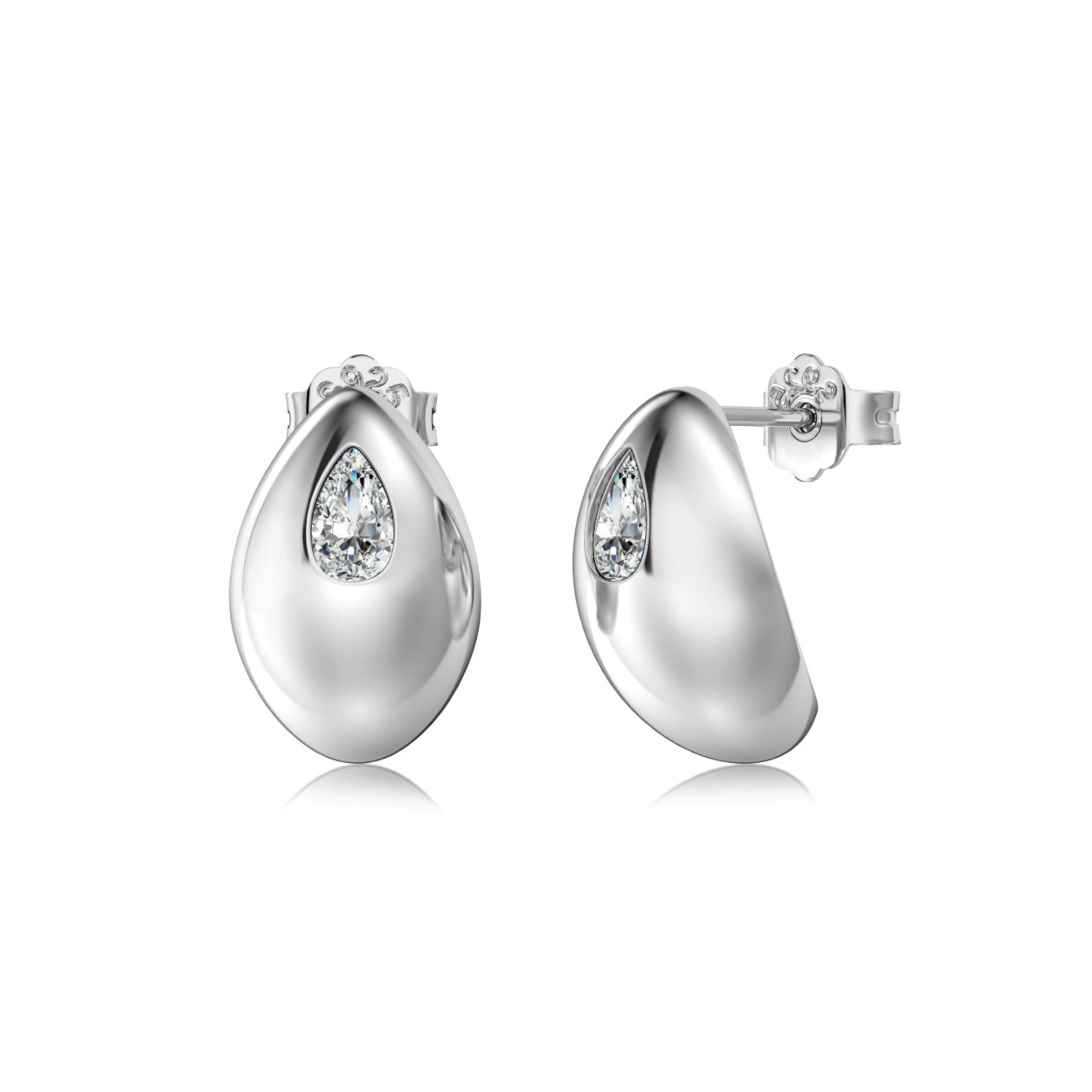 Silver Zircon Earrings