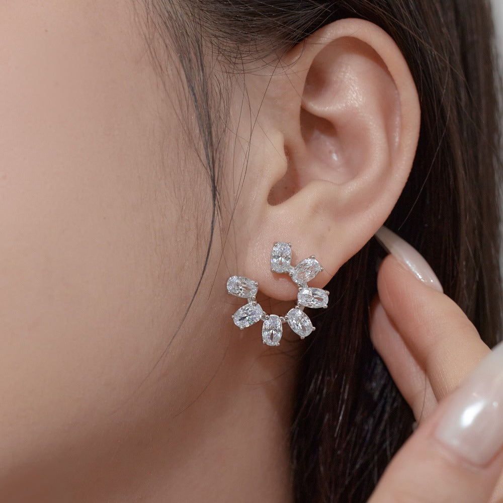 Silver Zircon Earrings