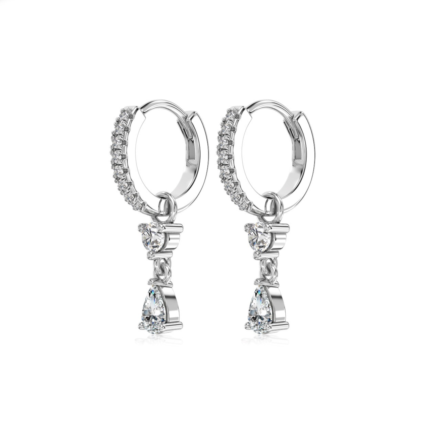 Silver Zircon Earrings