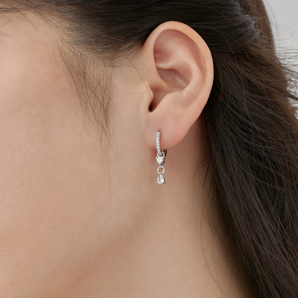 Silver Zircon Earrings