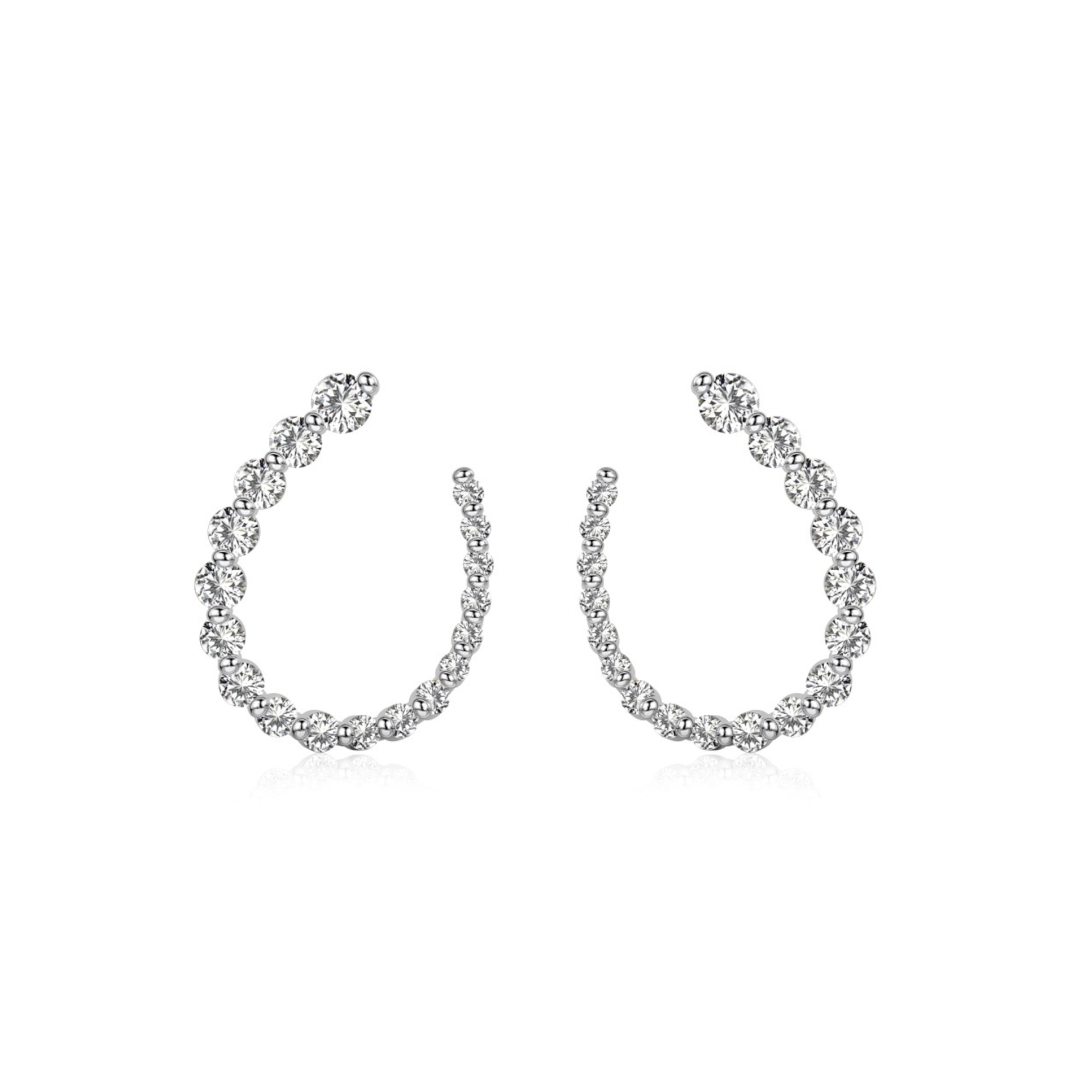 Silver Zircon Earrings