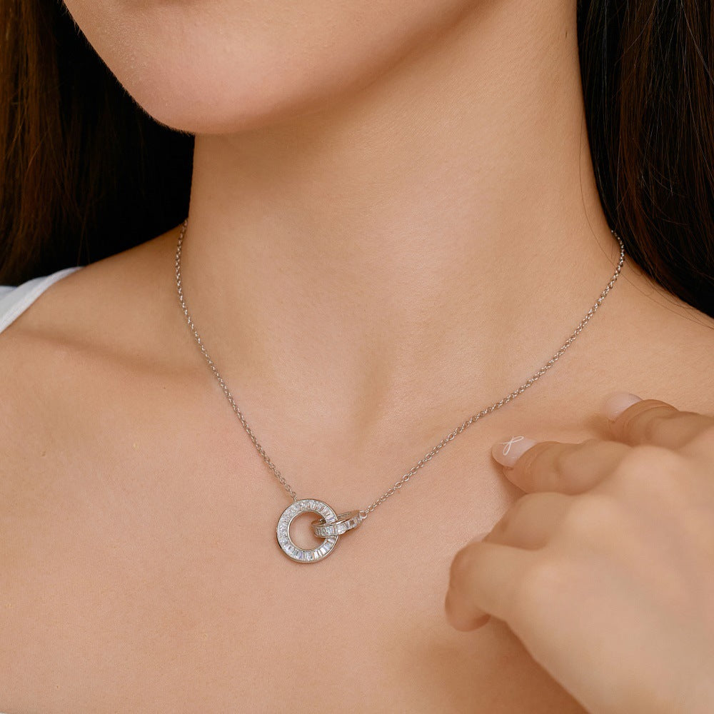 Silver Zircon Necklace