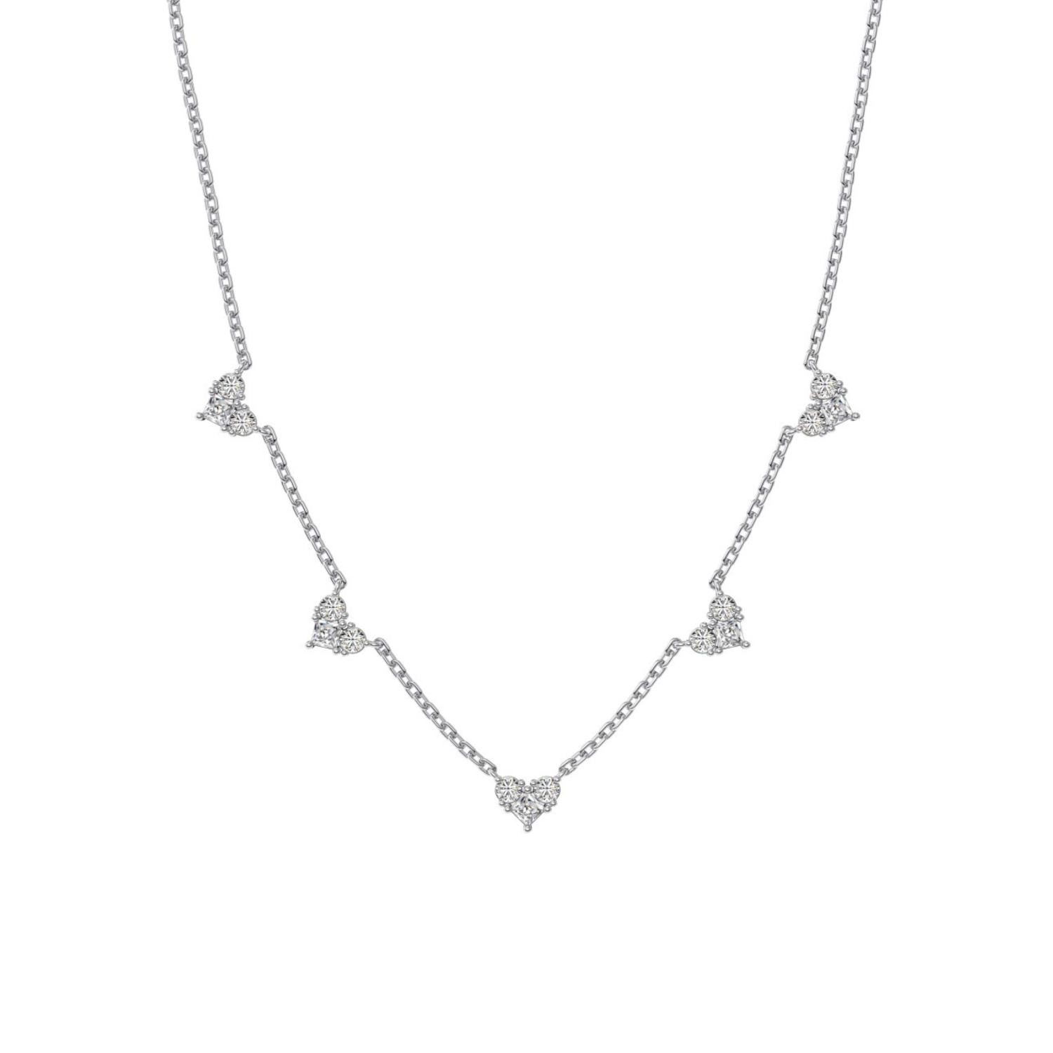 Silver Zircon Necklace