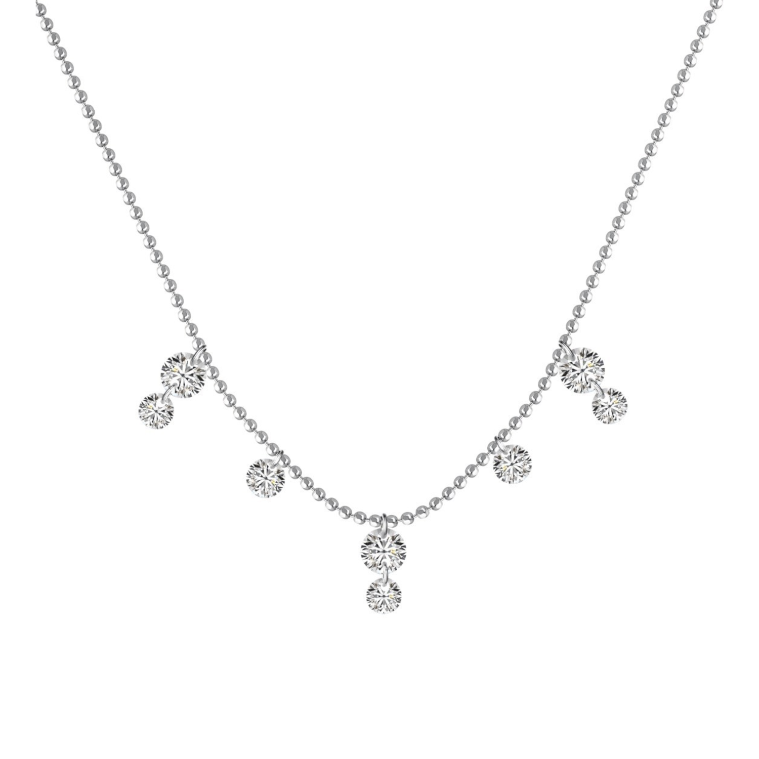 Silver Zircon Necklace