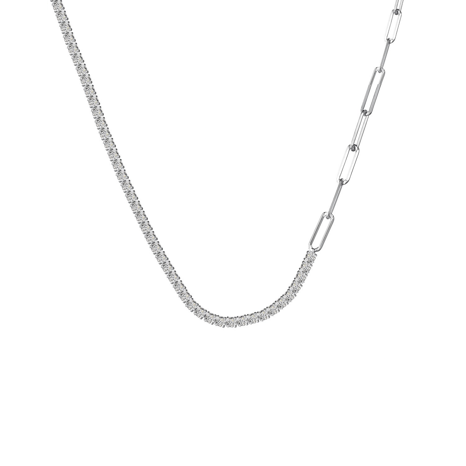 Silver Zircon Necklace