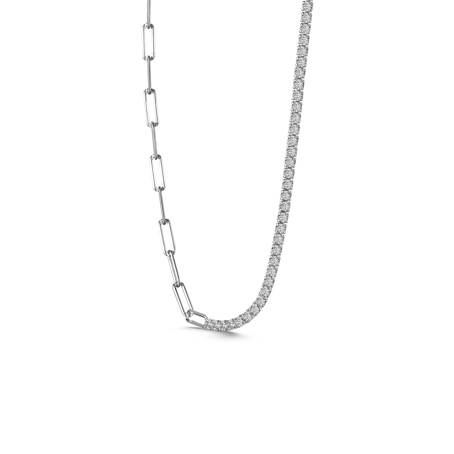 Silver Zircon Necklace