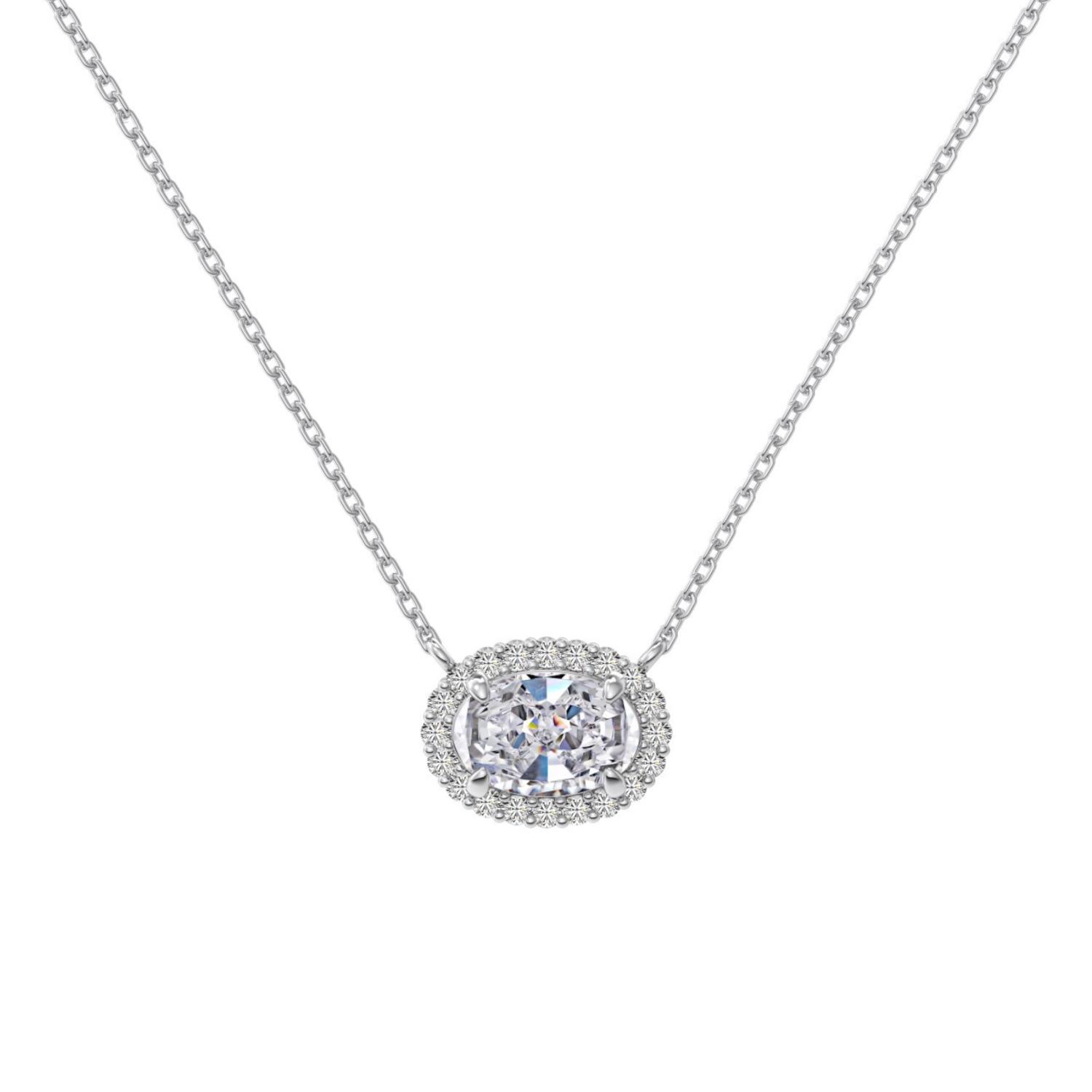 Silver Zircon Necklace