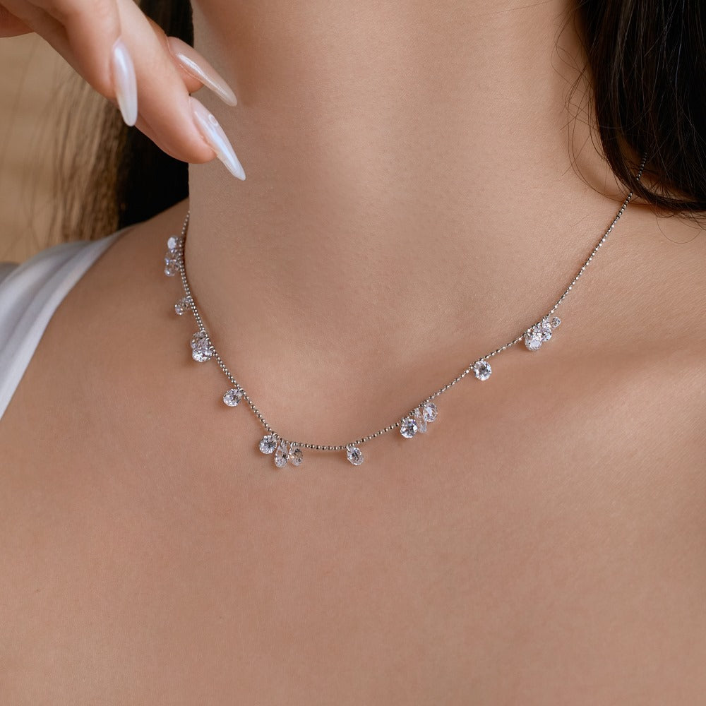 Silver Zircon Necklace