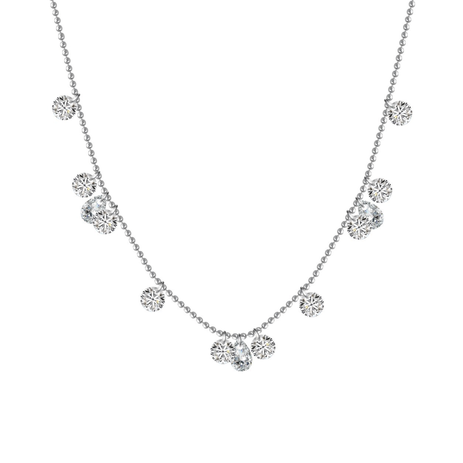 Silver Zircon Necklace