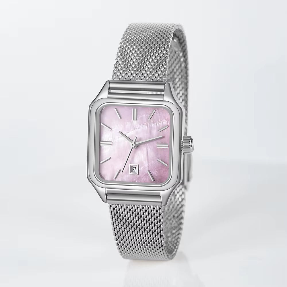 Stainless Steel Quartz Powered Minimalist Contemporary Dress Watches