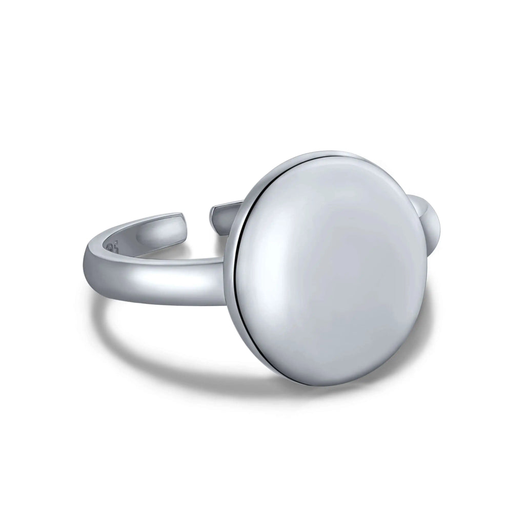 Silver Coin Dainty Ring