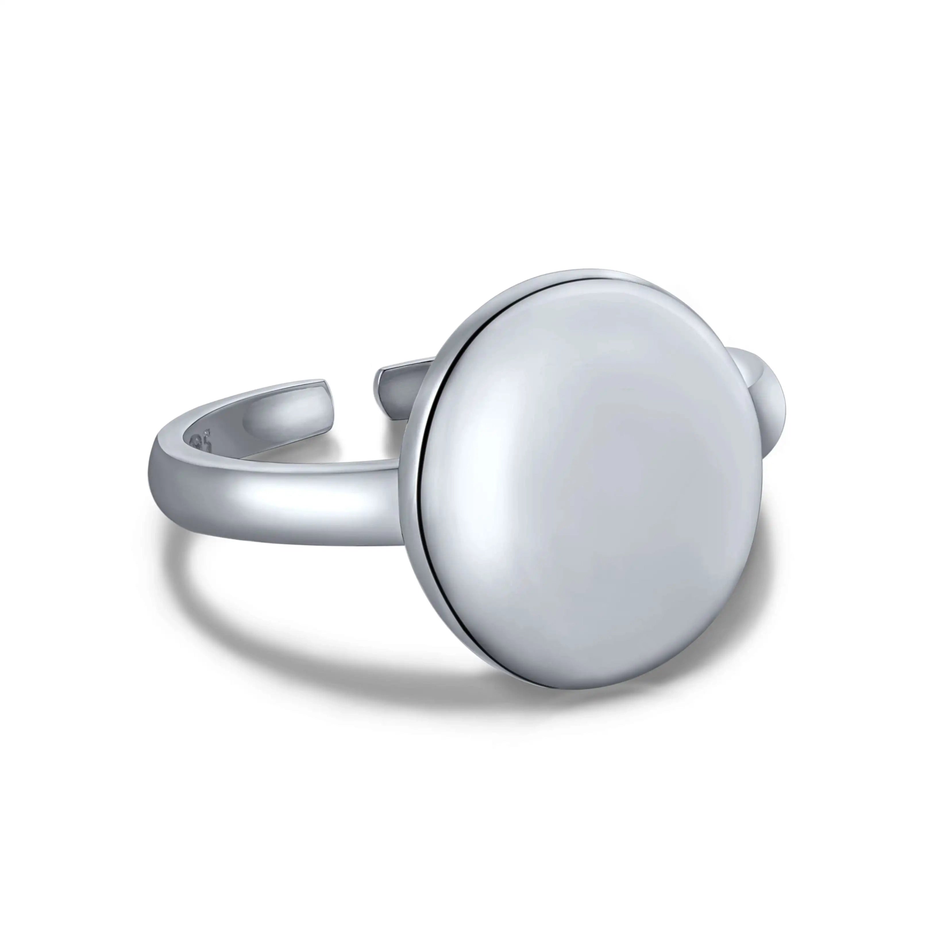 Silver Coin Dainty Ring